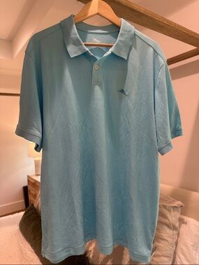 Tommy Bahama Light Blue Short-Sleeve Polo